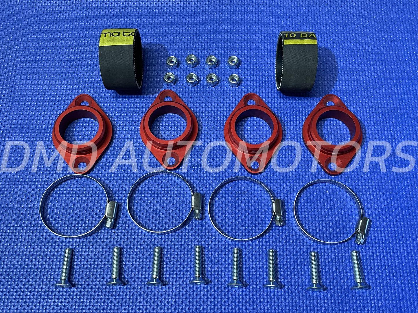 ELASTIC SUPPORT KIT FOR 40 DOUBLE BODY SOLEX, WEBER DELL'ORTO CARBURETORS, ALFA ROMEO DERIVATION.